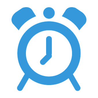 Blue Alarm Clock Icon