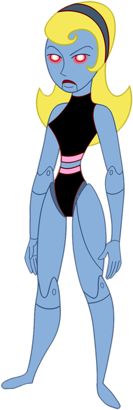 Blue Alien Cartoon Character