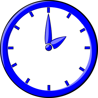 Blue Analog Clock