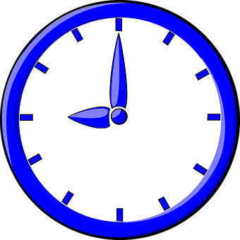 Blue Analog Clock