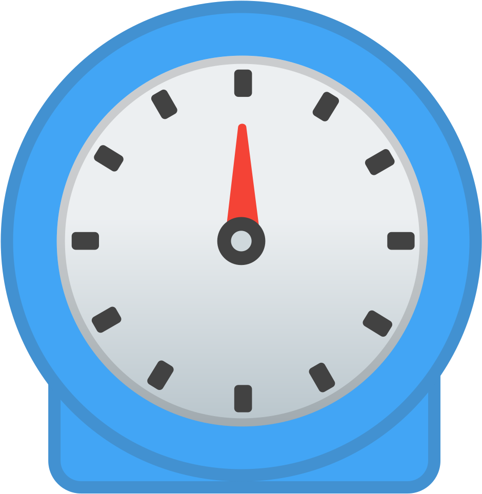 Blue Analog Clock Icon