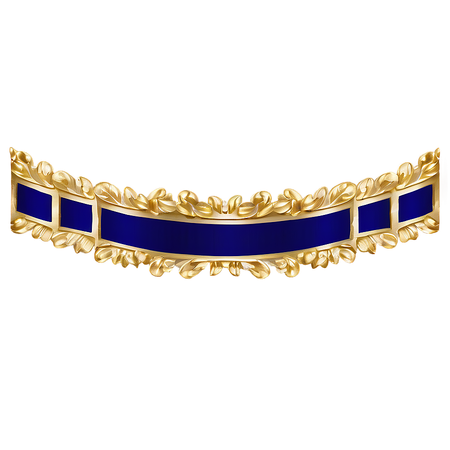 Blue And Gold Border Png 06202024