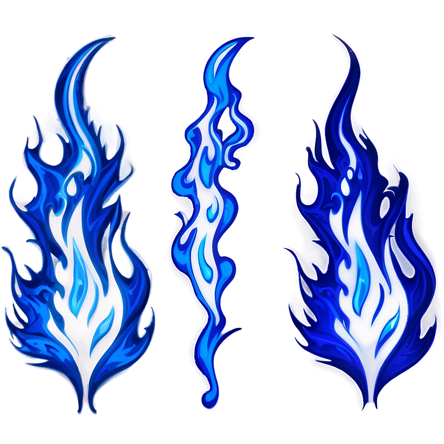 Blue And White Flames Png Eih