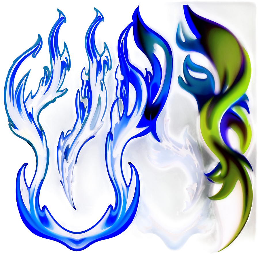 Blue And White Flames Png Hje