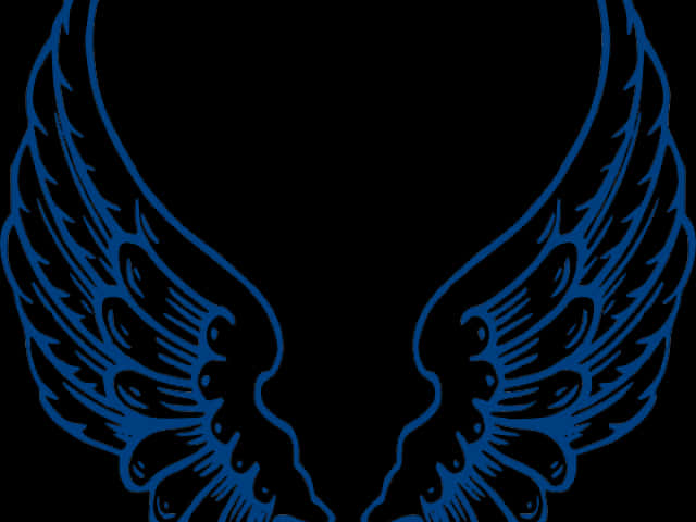 Blue Angel Wings Vector Art