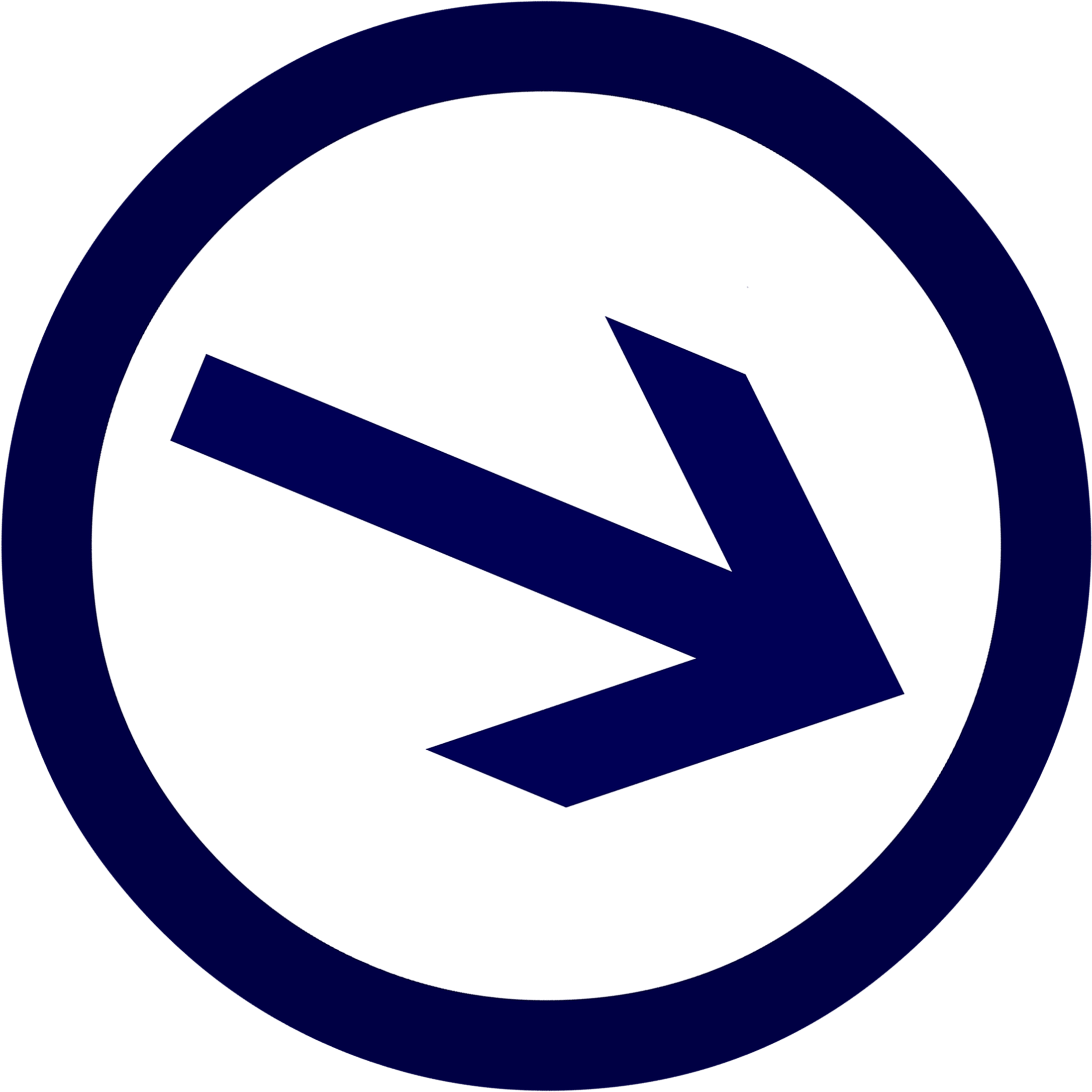 Blue Arrow Directional Sign