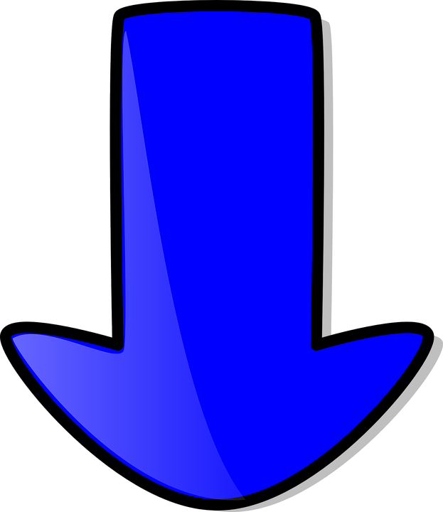 Blue Arrow Pointing Downward