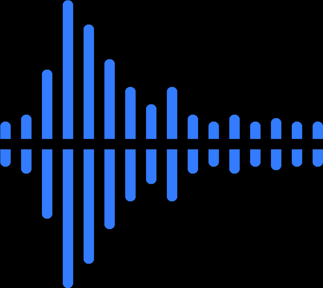Blue Audio Waveform Graphic