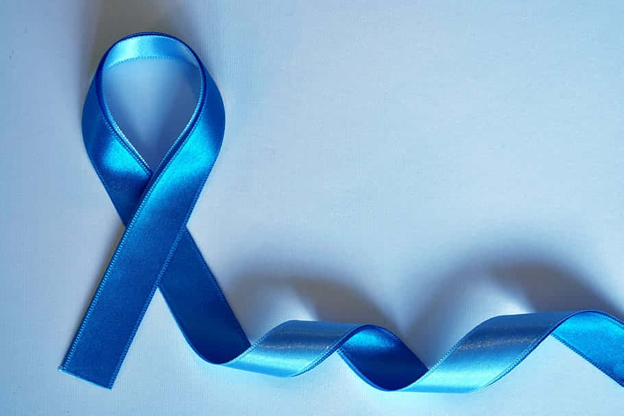 Blue Awareness Ribbonon White Background