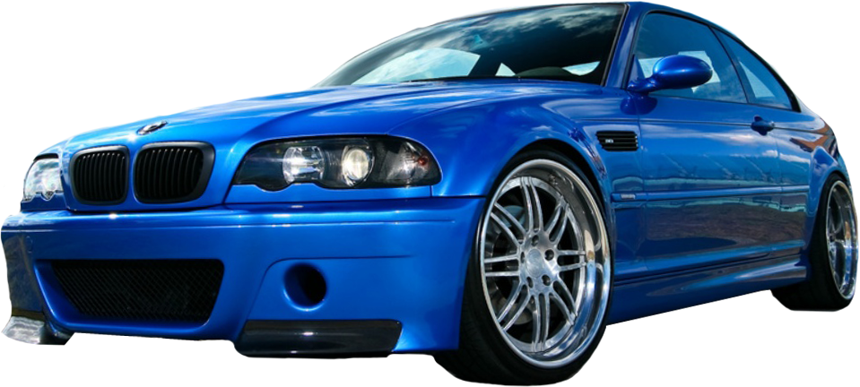 Blue B M W M3 Coupe Side View