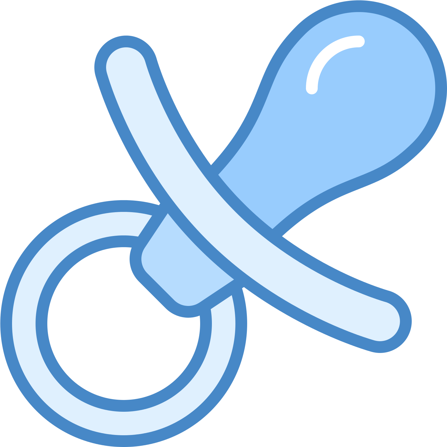 Blue Baby Pacifier Vector