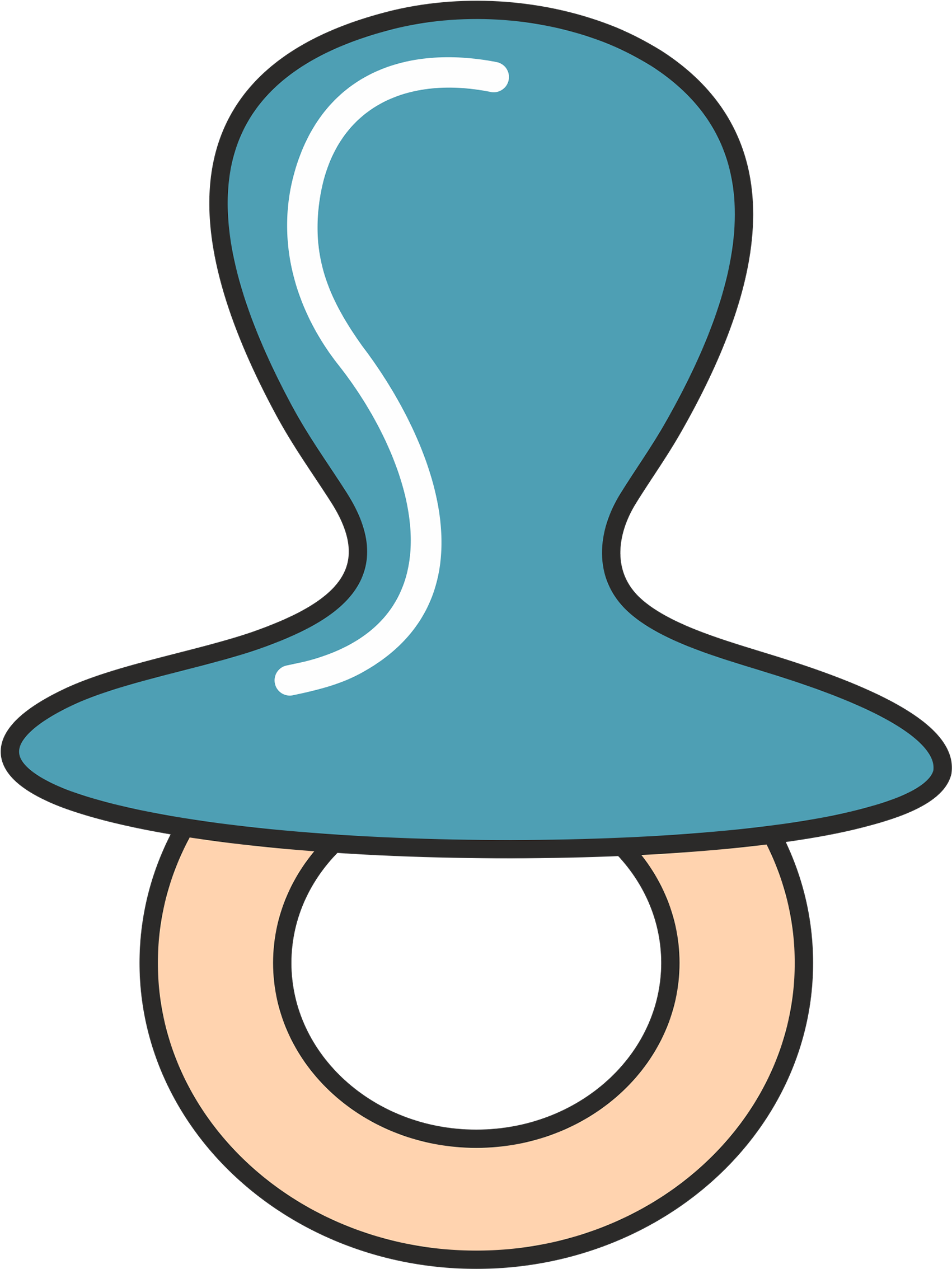 Blue Baby Pacifier Vector