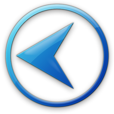 Blue Back Arrow Icon