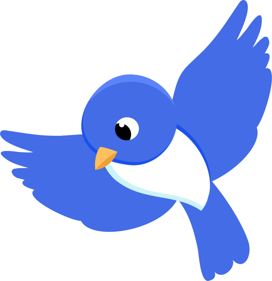 Blue Bird Cartoon Graphic