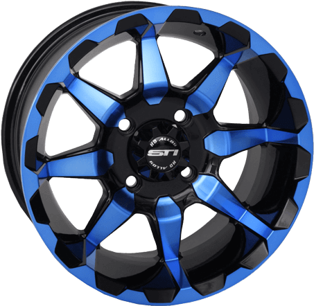 Blue Black A T V Wheel Rim