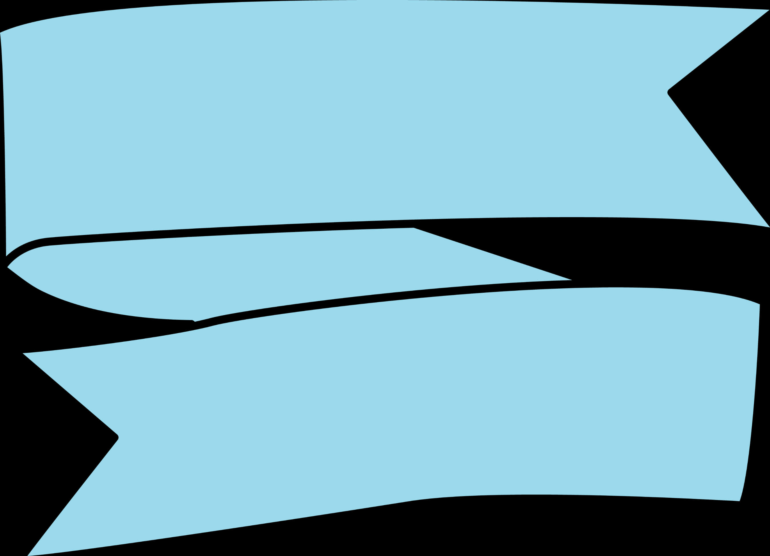 Blue Black Banner Ribbon Graphic