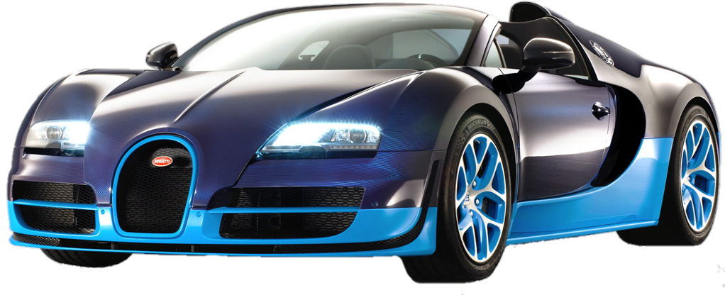 Blue Black Bugatti Veyron Grand Sport