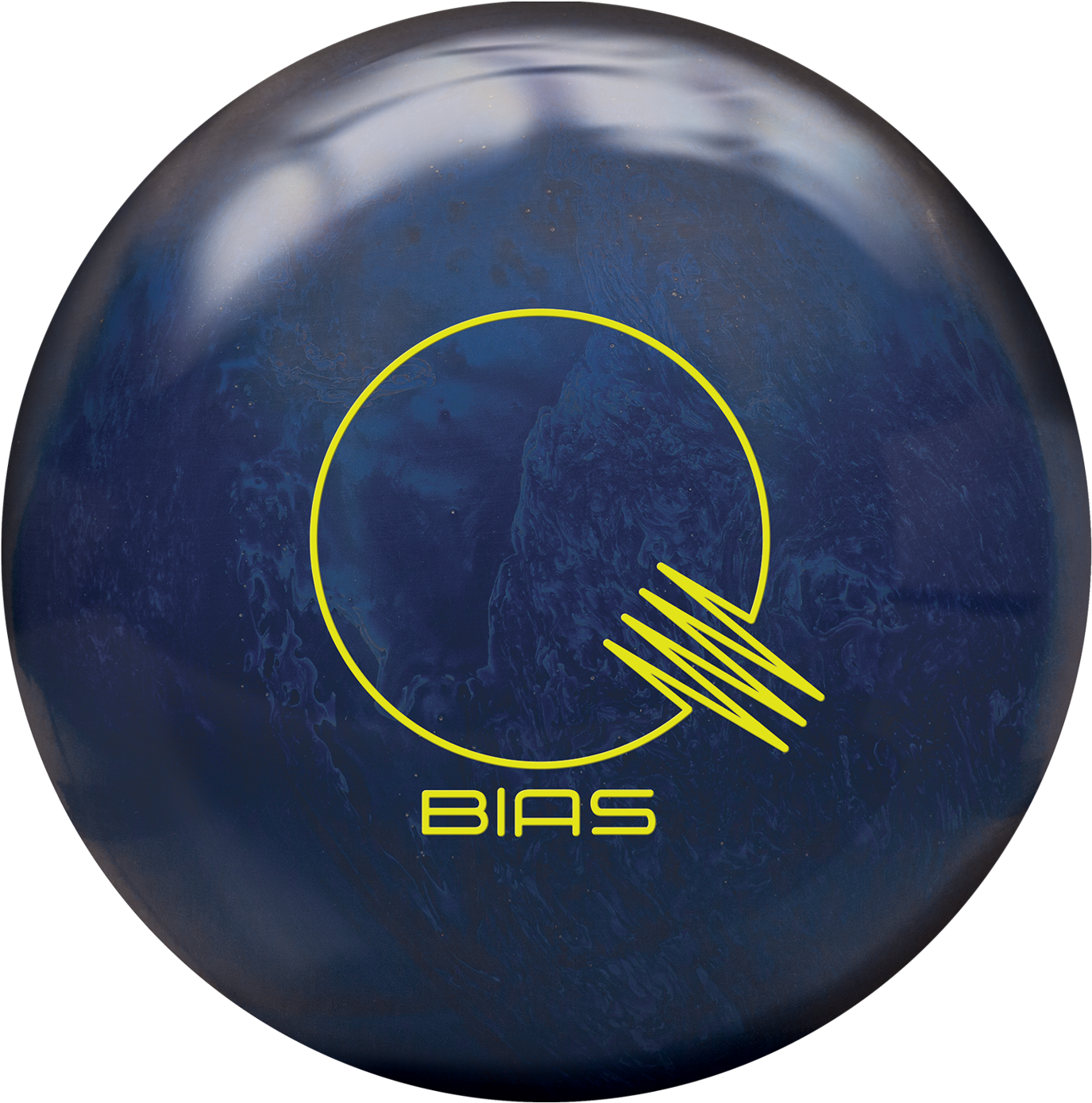 Blue Bowling Ballwith Yellow Design