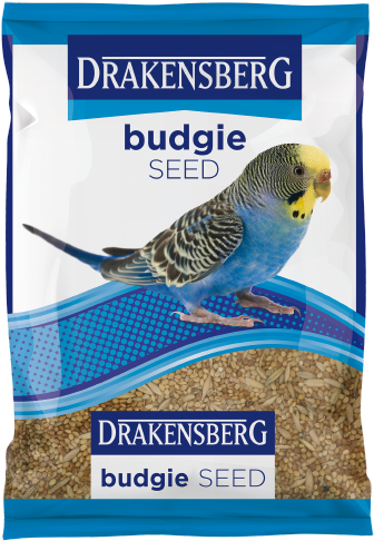 Blue Budgie On Seed Package