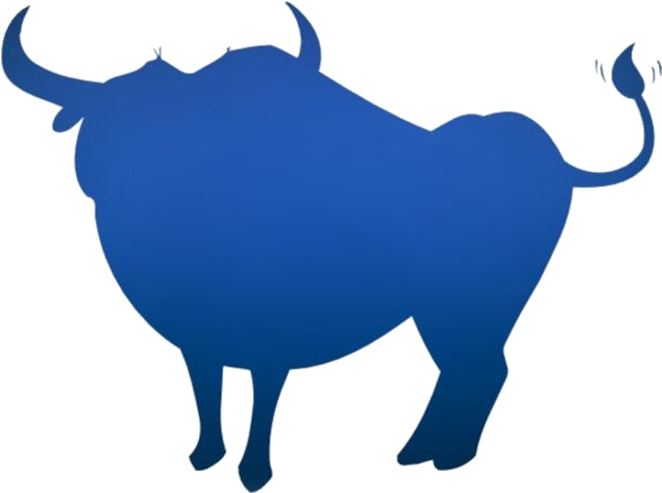 Blue Bull Silhouette