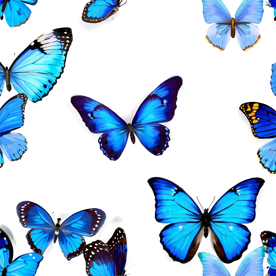 Blue Butterflies A