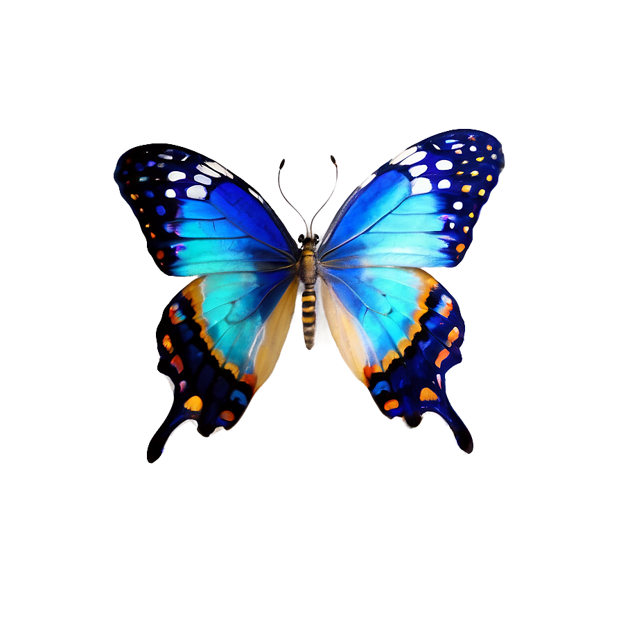 Blue Butterflies Png Sma42