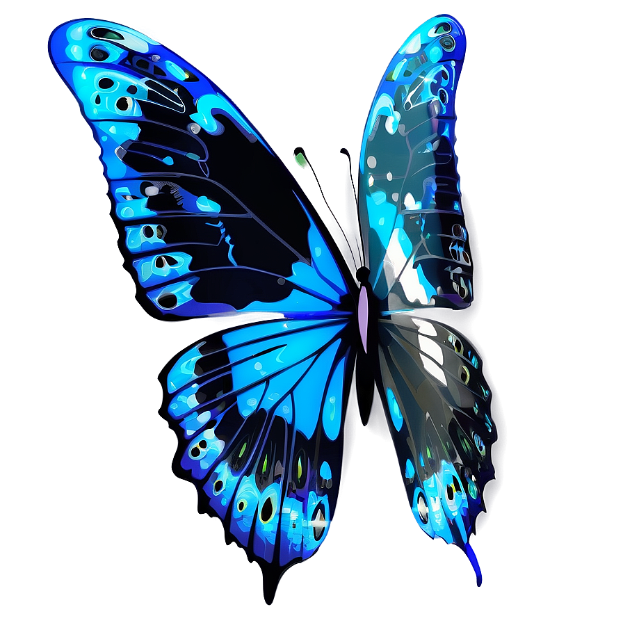 Blue Butterfly Clipart Png Cdu23