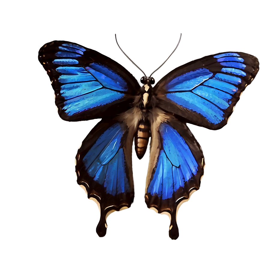 Blue Butterfly Close-up Png Cbw96