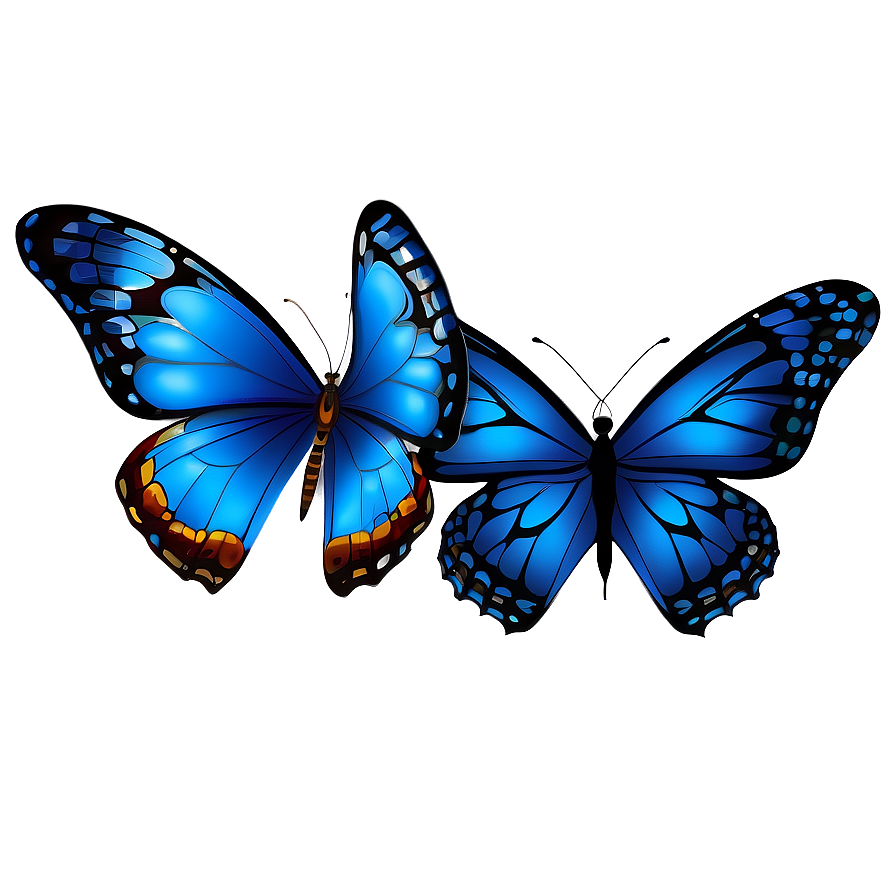 Blue Butterfly Illustration Png 40