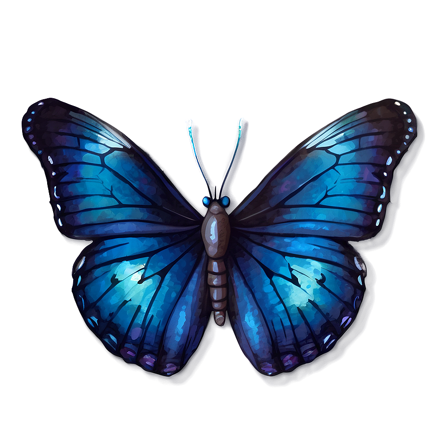 Blue Butterfly In Watercolor Png Gig