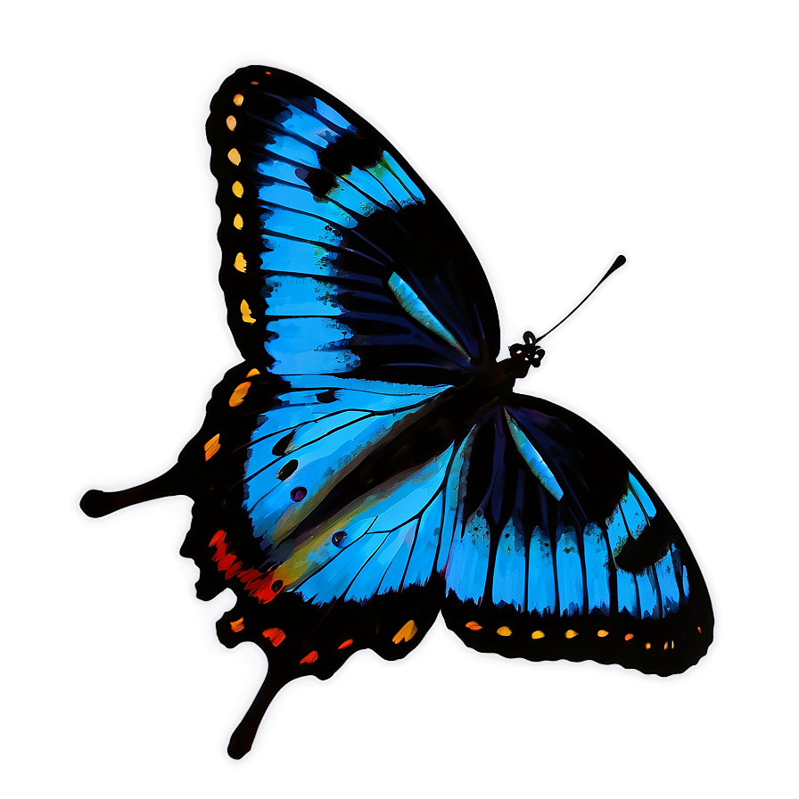 Blue Butterfly Pattern Png 55