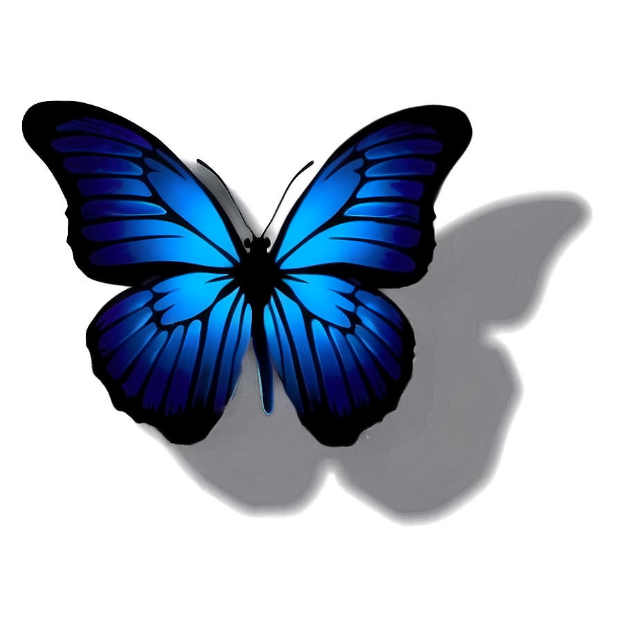 Blue Butterfly Silhouette Png 30