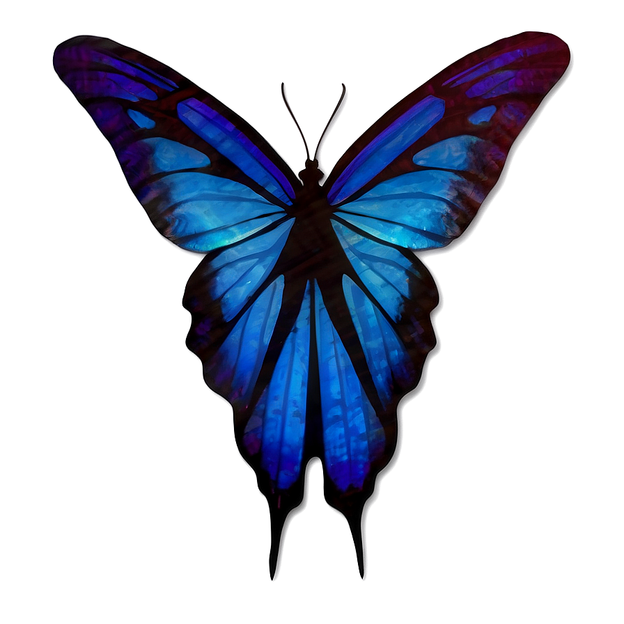 Blue Butterfly With Shadow Png Meo86