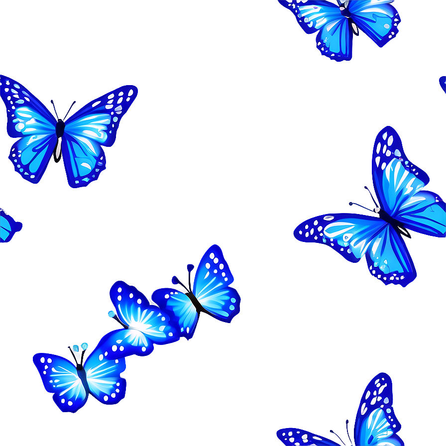 Blue Butterfly With Sparkles Png 41