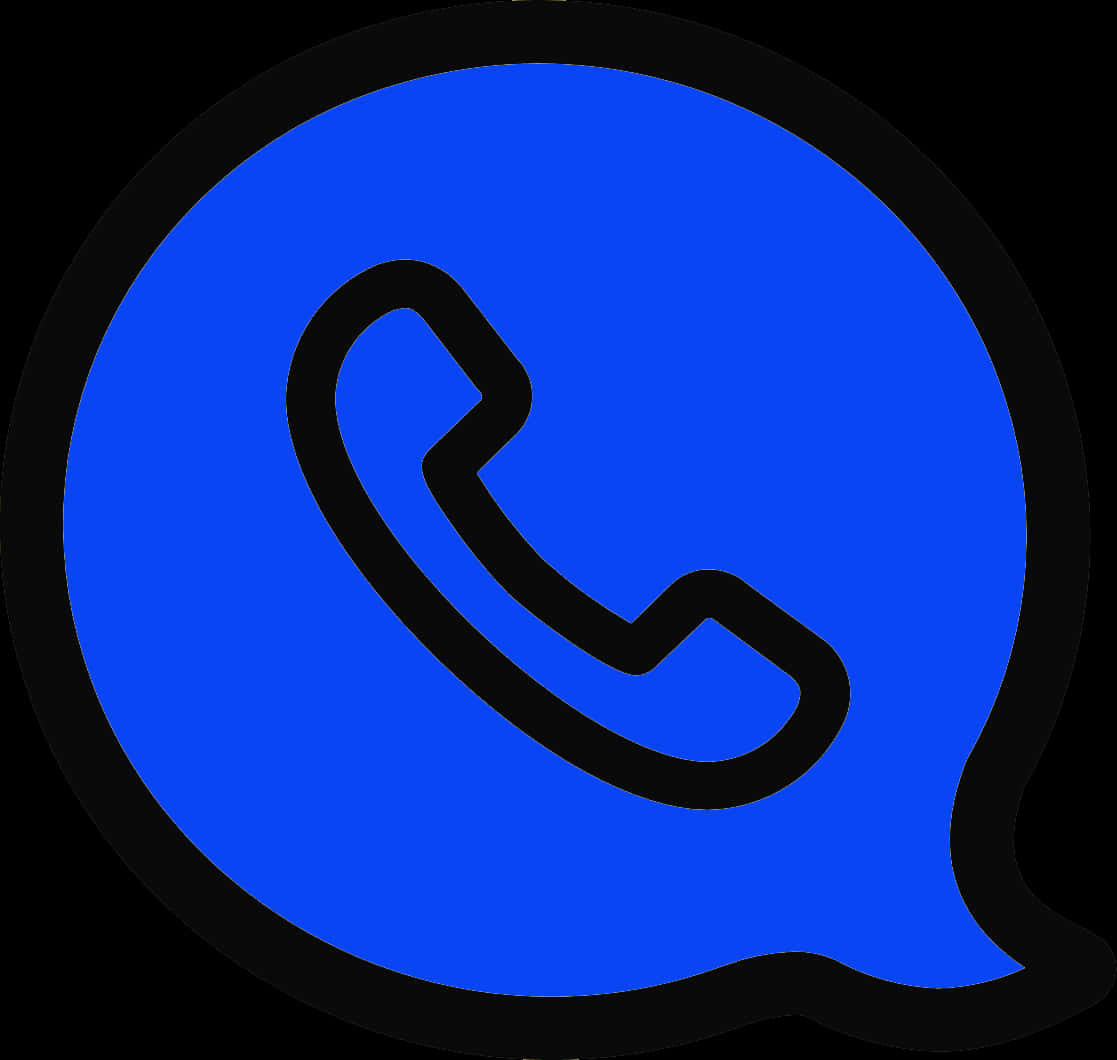 Blue Call Icon Graphic