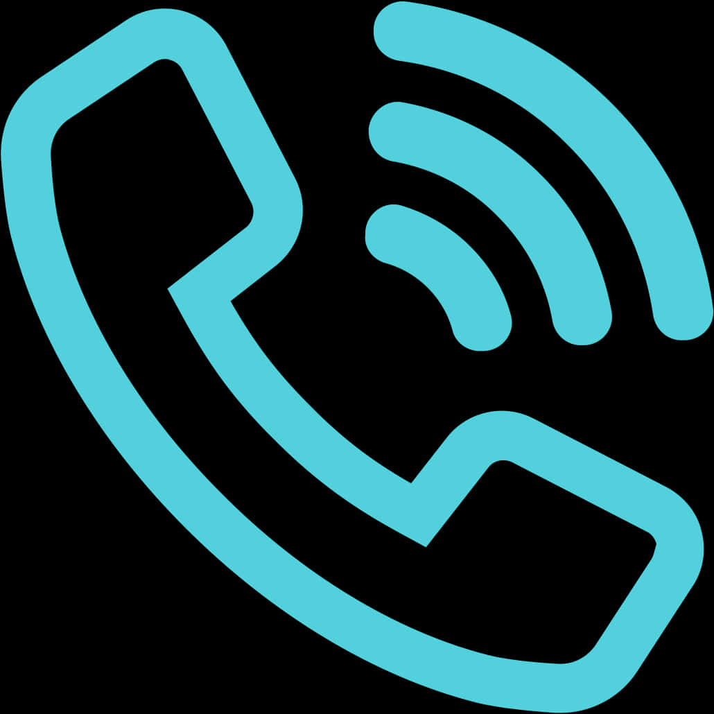 Blue Call Icon Graphic