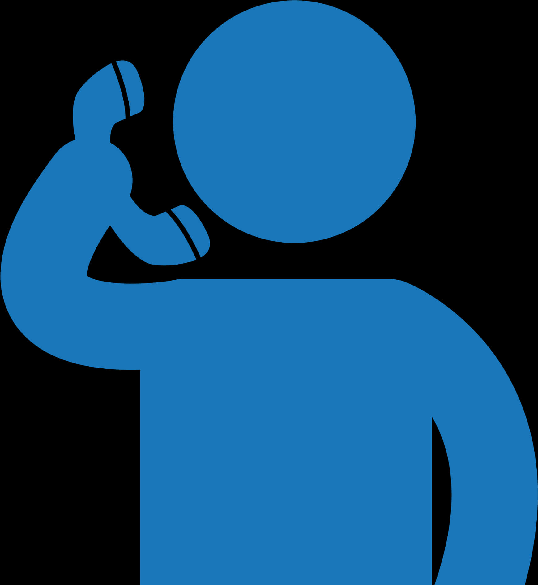 Blue Call Icon Graphic