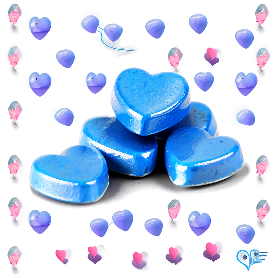 Blue Candy Hearts Png 59