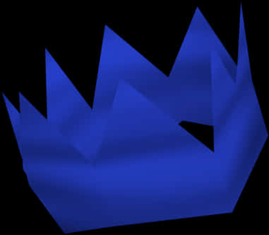 Blue Cartoon Crown Graphic