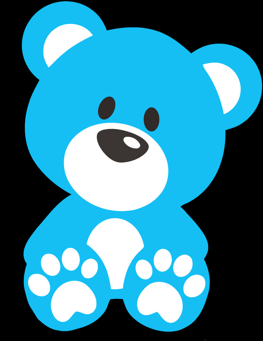 Blue Cartoon Teddy Bear Graphic