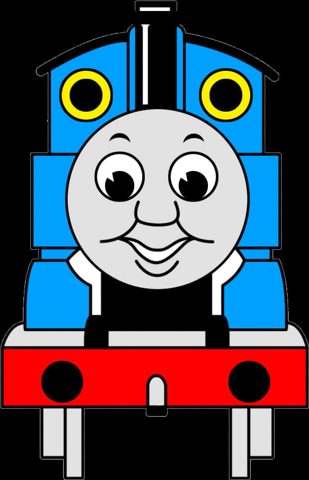 Blue Cartoon Train Character