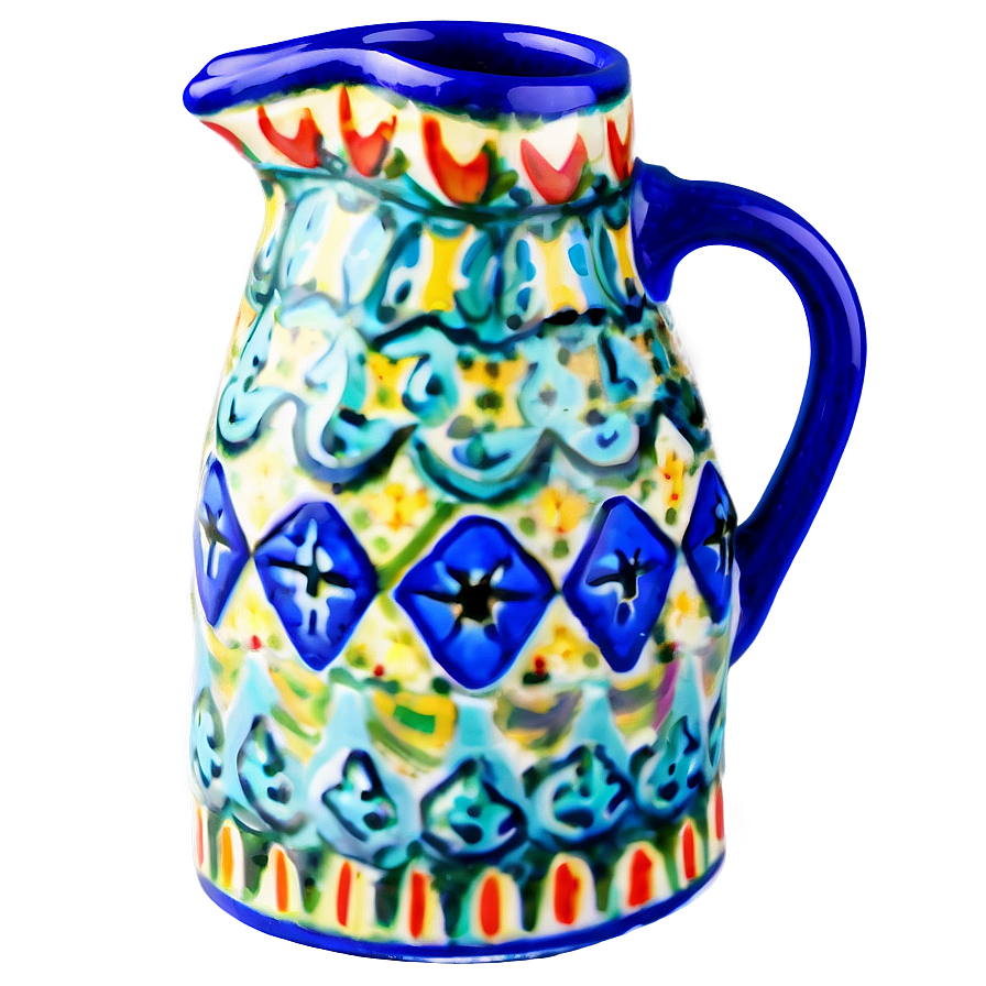 Blue Ceramic Jug Png 06262024