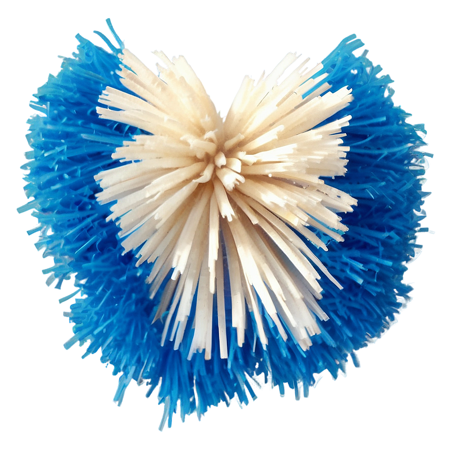 Blue Cheer Pom Poms Png 06282024