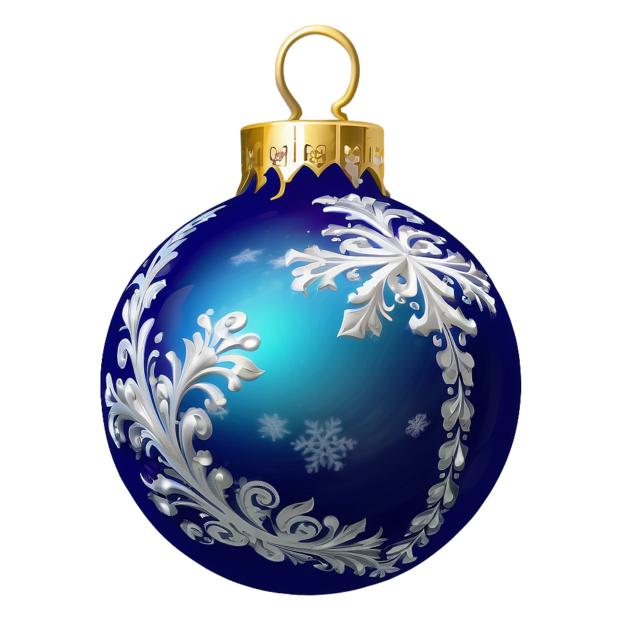 Blue Christmas Ball Png 06132024