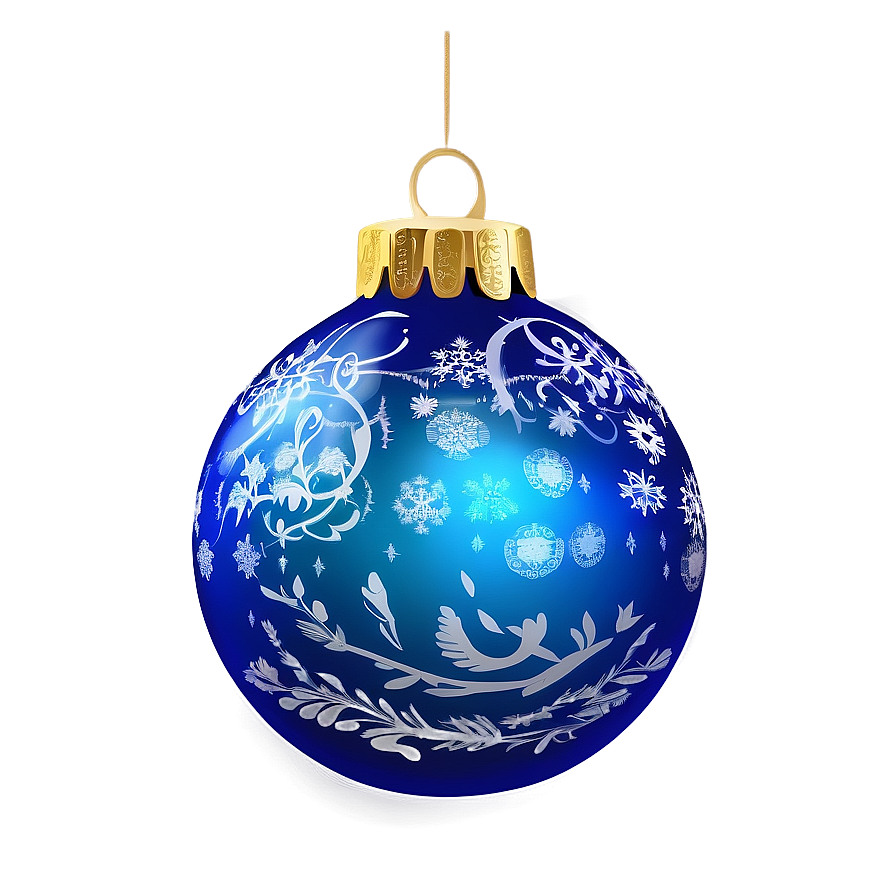 Blue Christmas Ornaments Png 56