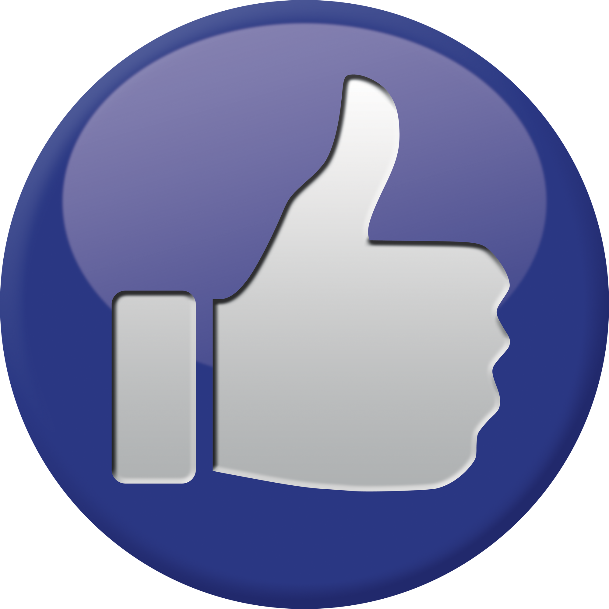 Blue Circle Thumb Up Icon