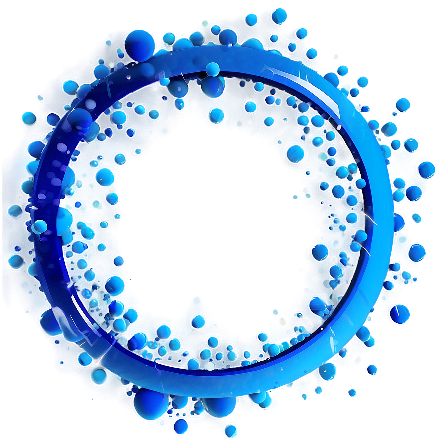 Blue Circle With Particles Png 83