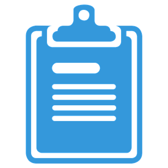 Blue Clipboard Icon