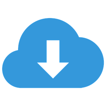 Blue Cloud Download Icon