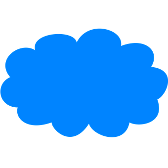 Blue Cloud Icon Graphic